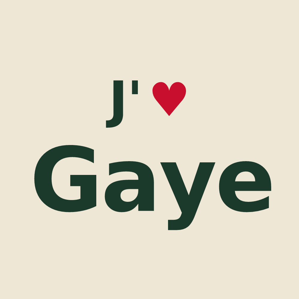 Tote bag personnalisé Gaye — design J'aime Gaye