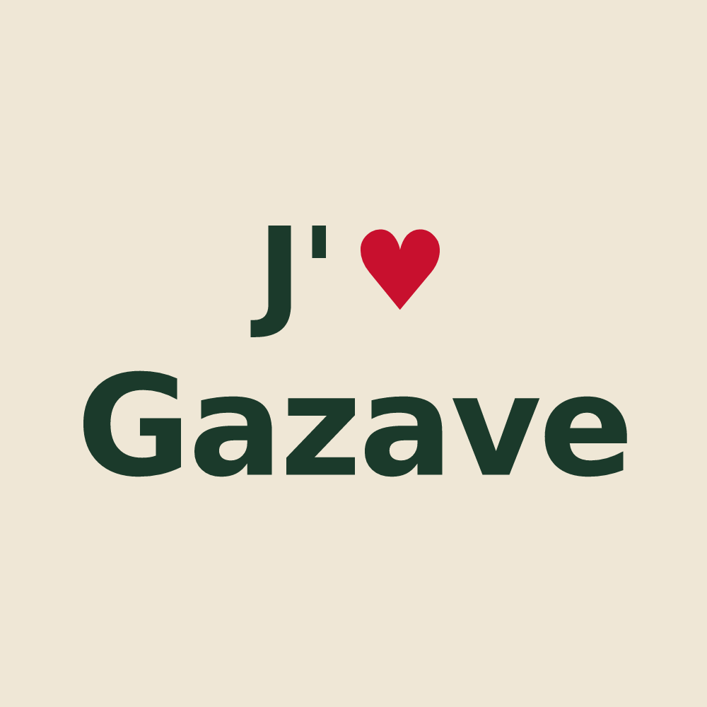 Tote bag personnalisé Gazave — design J'aime Gazave