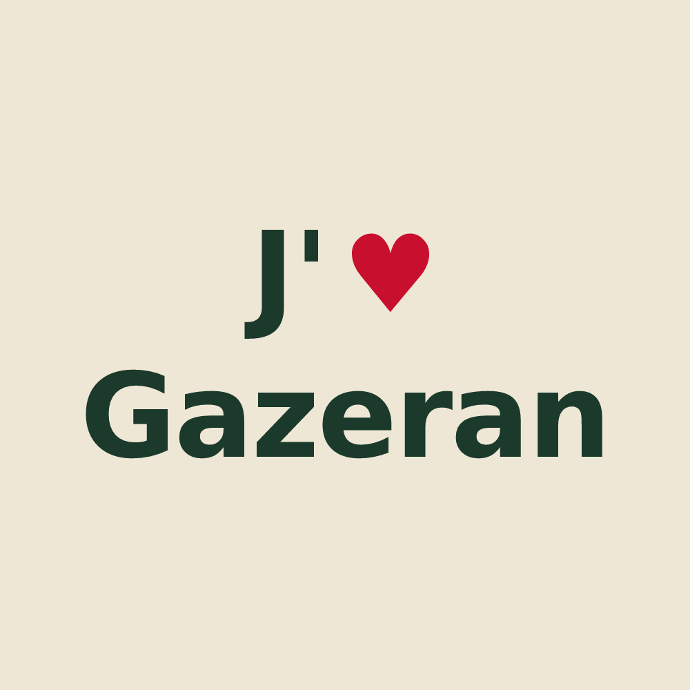 Tote bag personnalisé Gazeran — design J'aime Gazeran