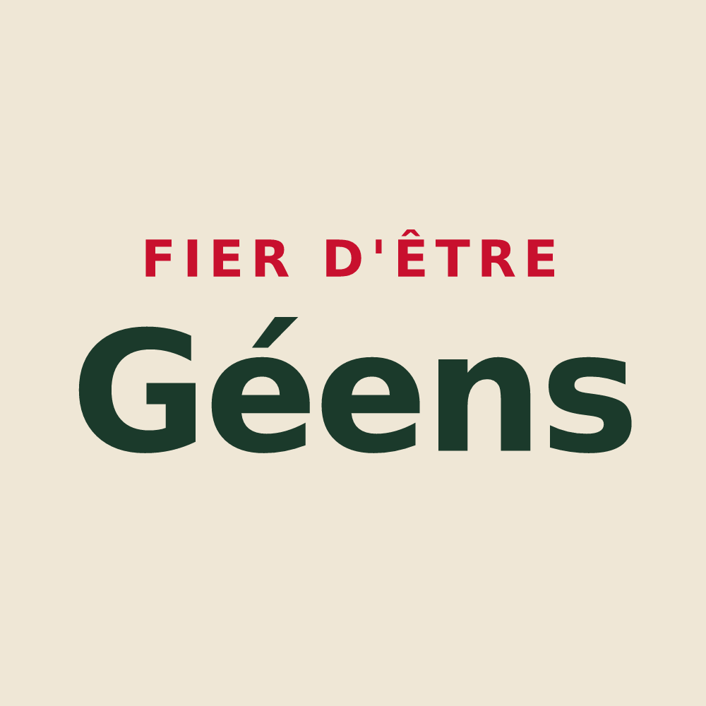 Tote bag « Fier d'être Géens » — design pour Gée-Rivière