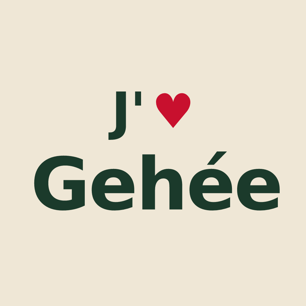Tote bag personnalisé Gehée — design J'aime Gehée