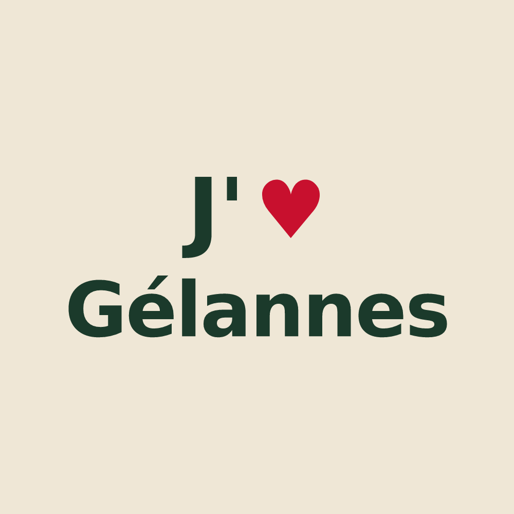 Tote bag personnalisé Gélannes — design J'aime Gélannes