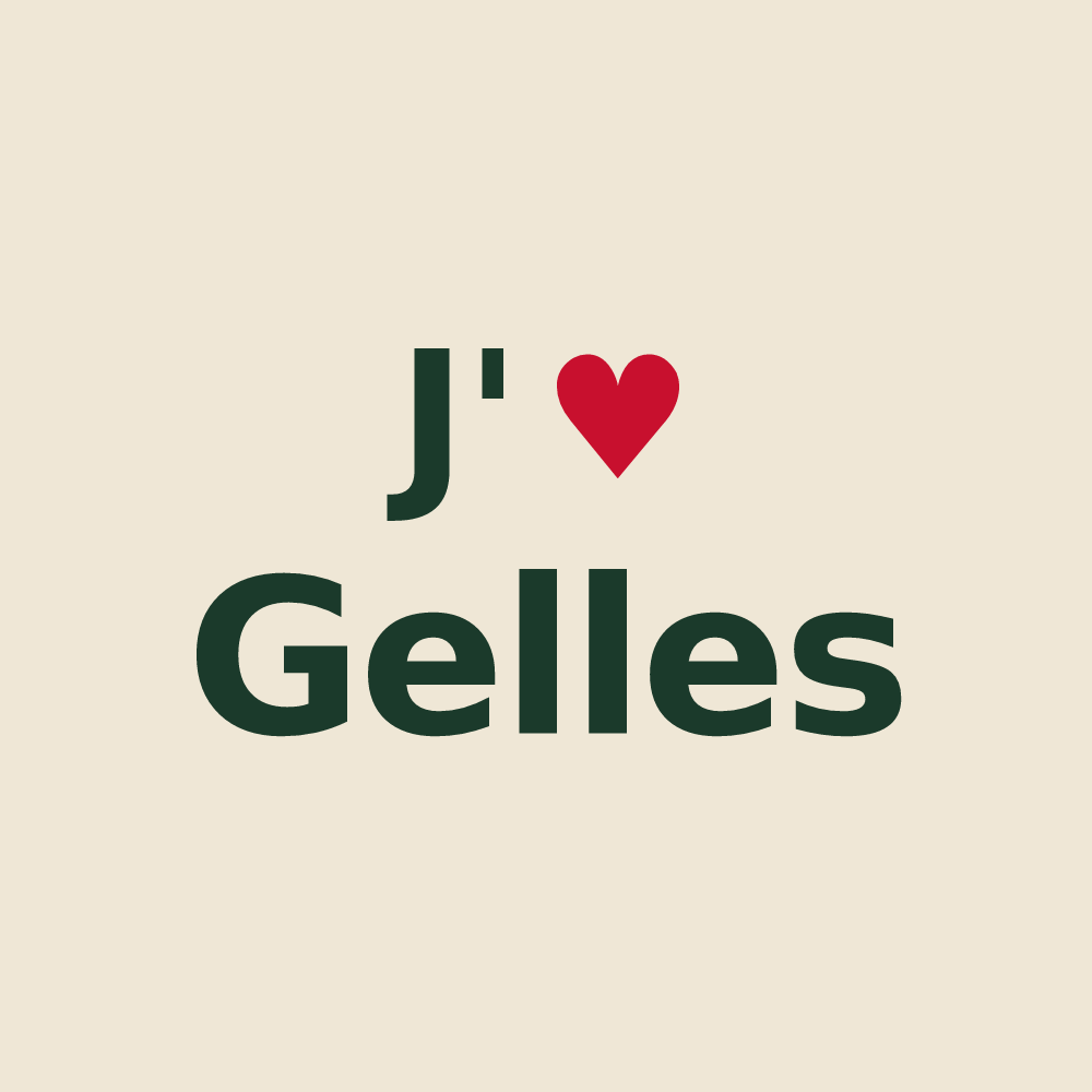 Tote bag personnalisé Gelles — design J'aime Gelles