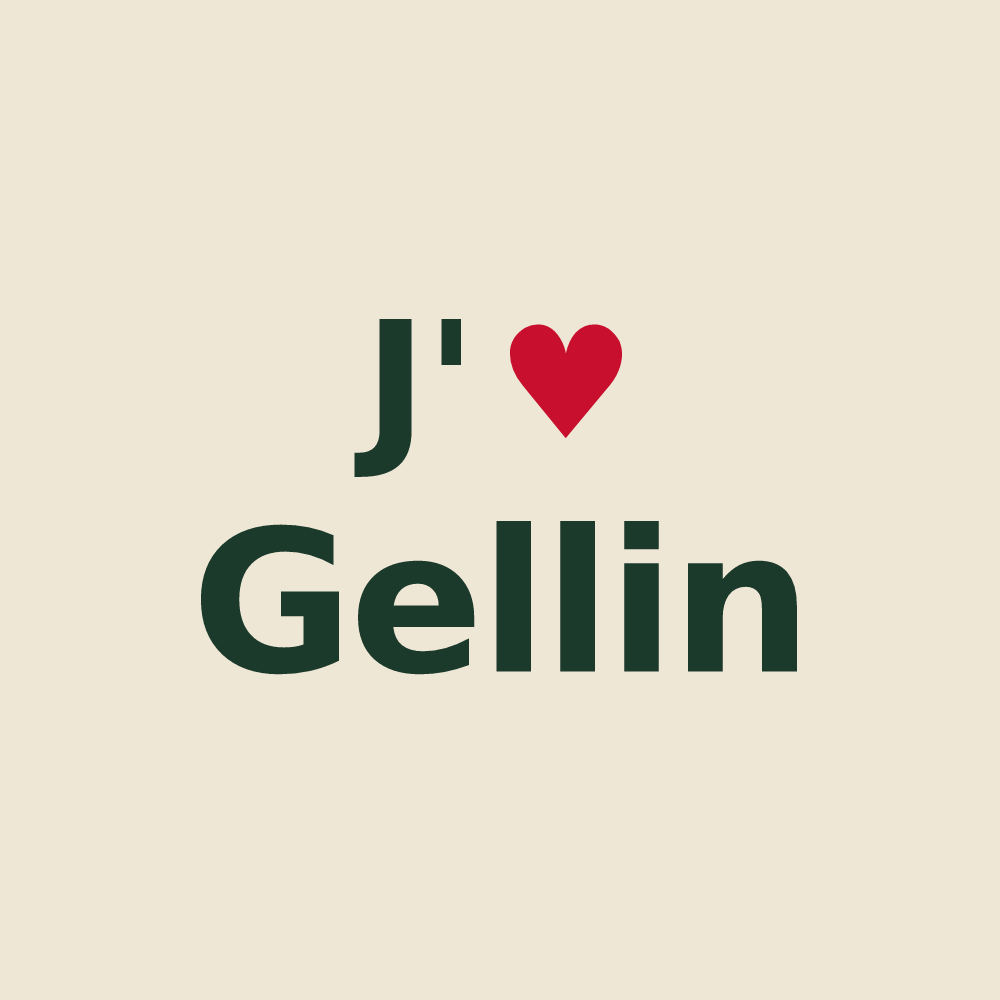 Tote bag personnalisé Gellin — design J'aime Gellin