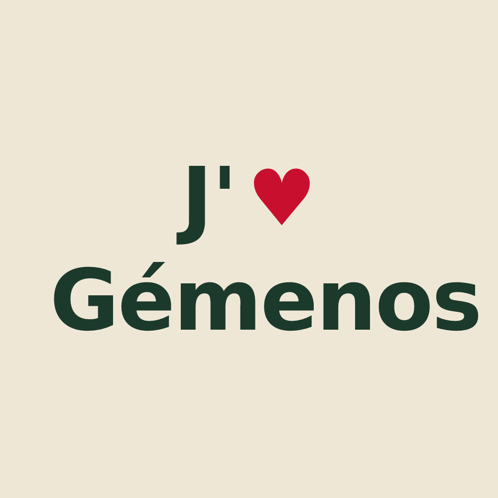 Tote bag personnalisé Gémenos — design J'aime Gémenos