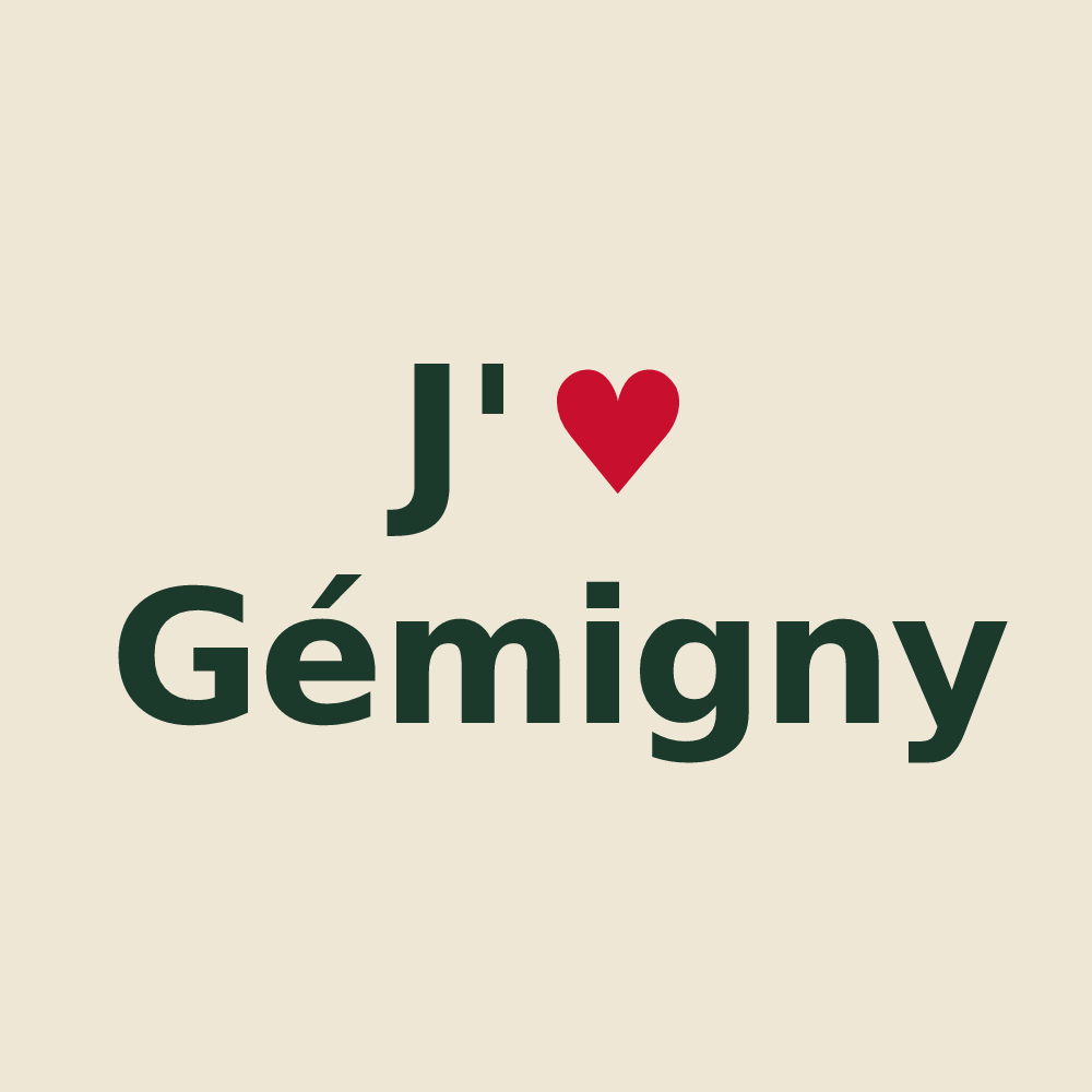 Tote bag personnalisé Gémigny — design J'aime Gémigny