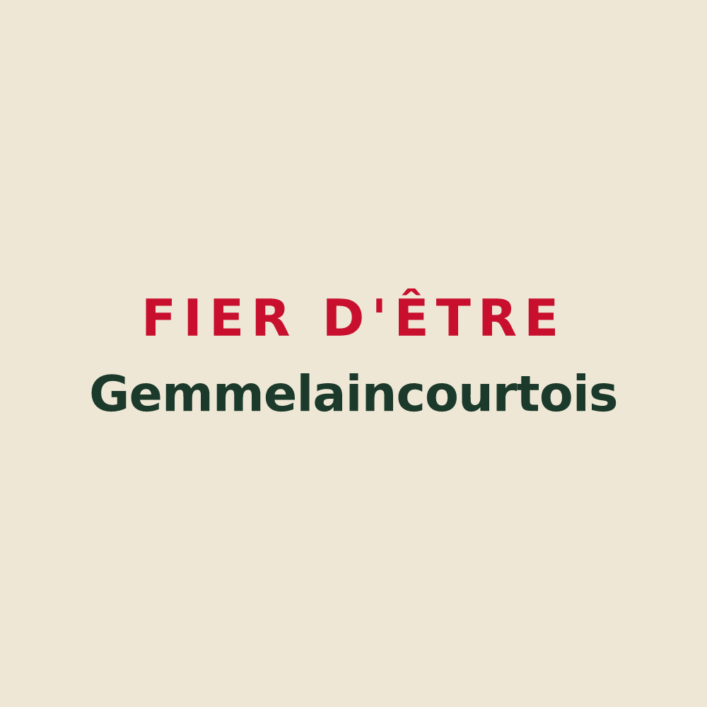 Tote bag « Fier d'être Gemmelaincourtois » — design pour Gemmelaincourt