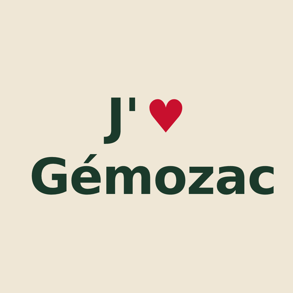 Tote bag personnalisé Gémozac — design J'aime Gémozac