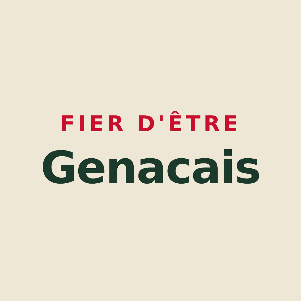Tote bag « Fier d'être Genacais » — design pour Genac-Bignac