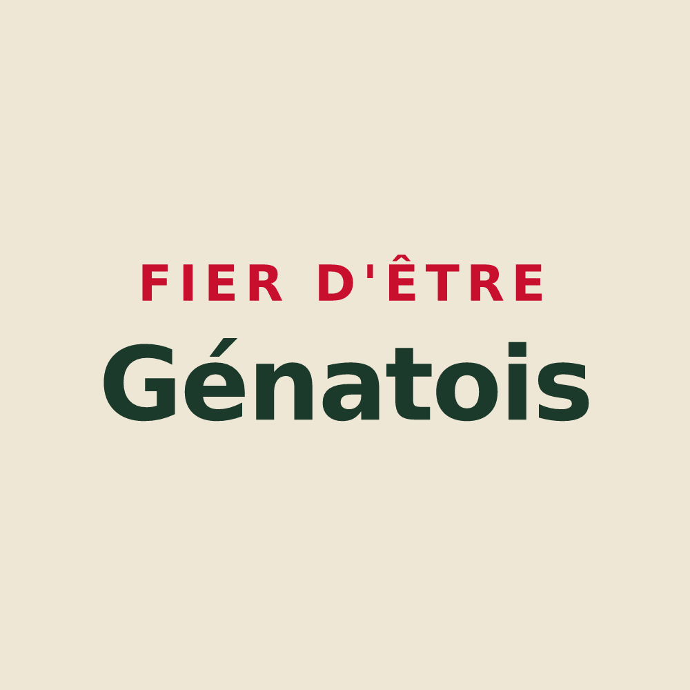 Tote bag « Fier d'être Génatois » — design pour Génat