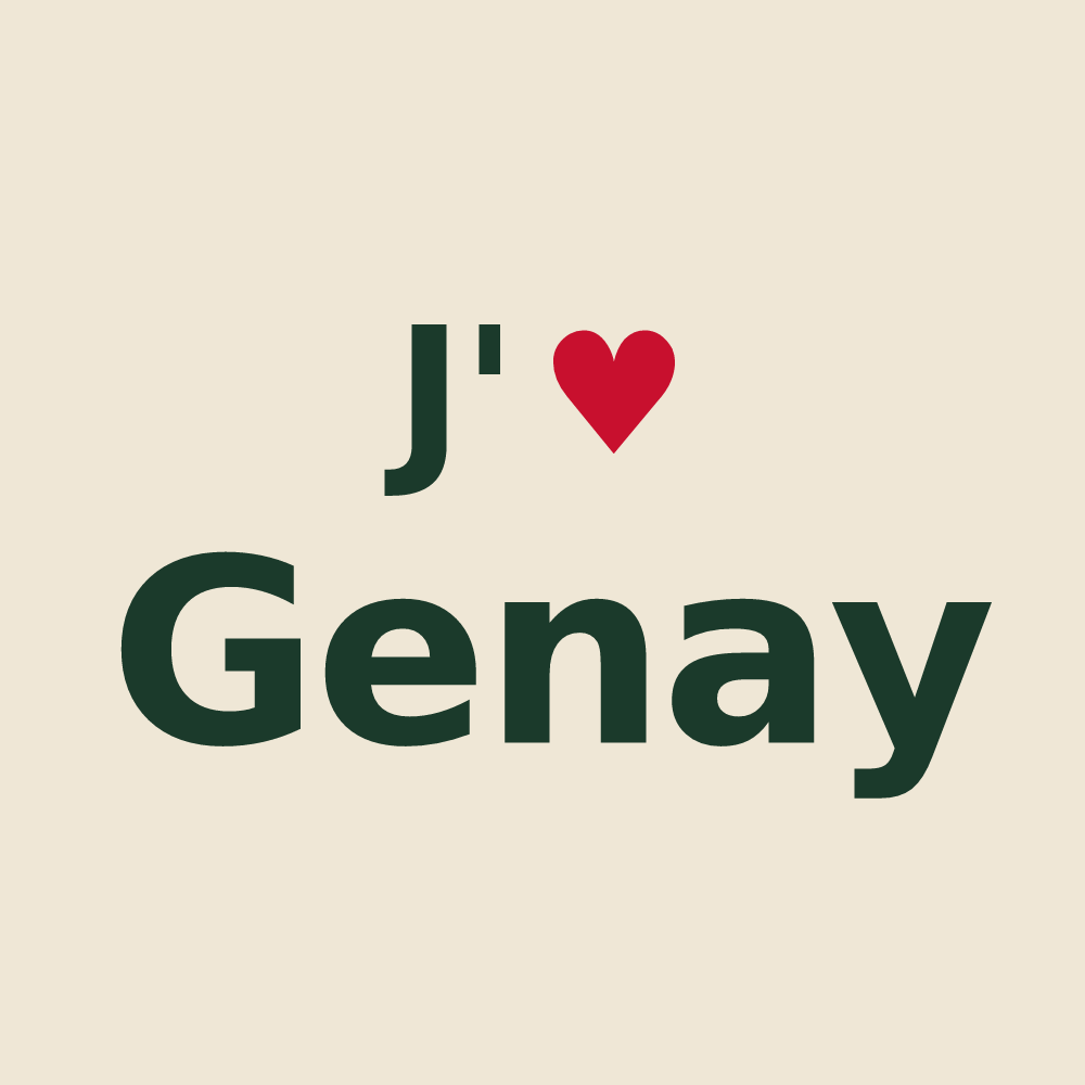Tote bag personnalisé Genay — design J'aime Genay