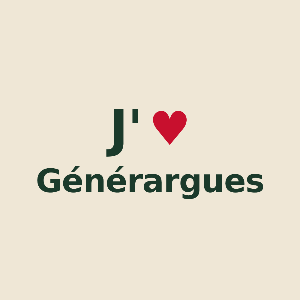 Tote bag personnalisé Générargues — design J'aime Générargues