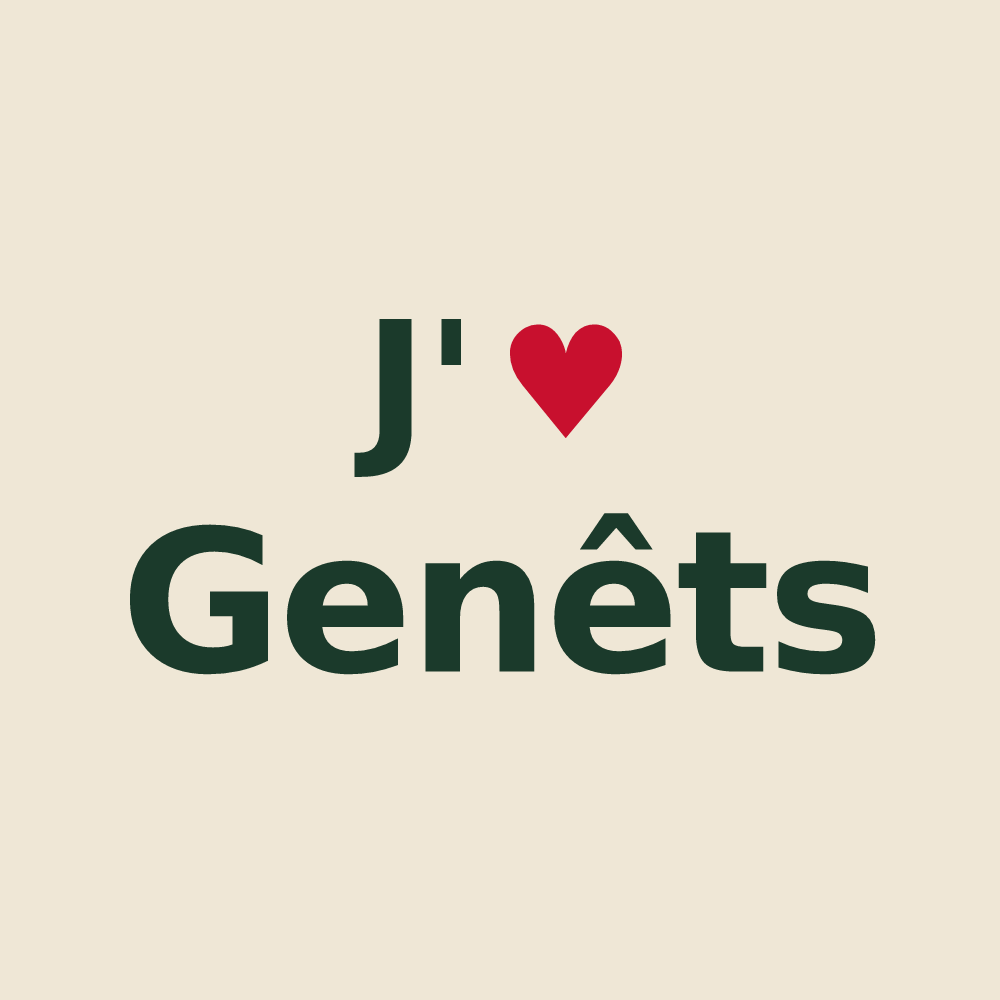 Tote bag personnalisé Genêts — design J'aime Genêts