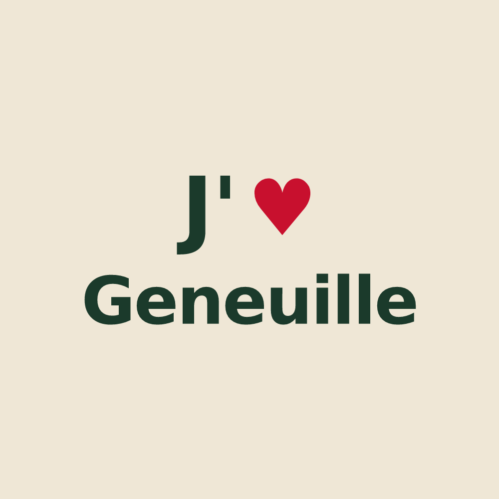 Tote bag personnalisé Geneuille — design J'aime Geneuille