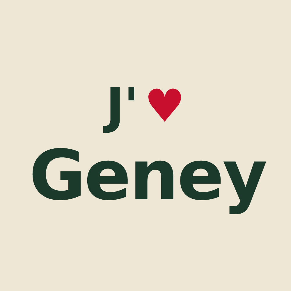 Tote bag personnalisé Geney — design J'aime Geney
