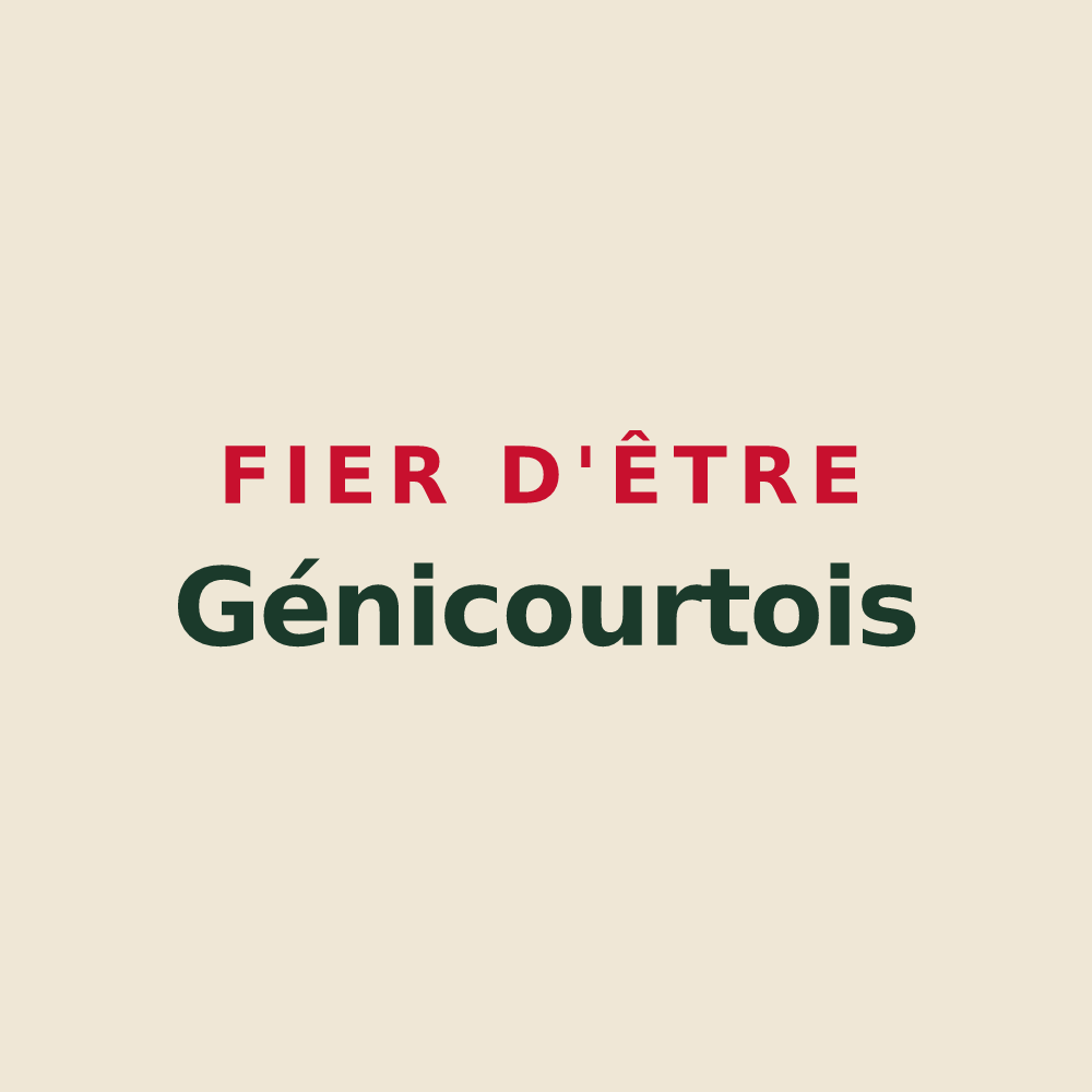 Tote bag « Fier d'être Génicourtois » — design pour Génicourt-sur-Meuse