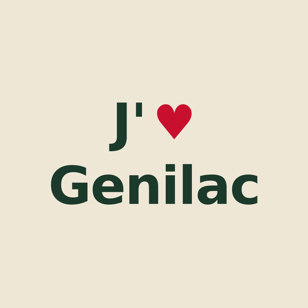 Tote bag personnalisé Genilac — design J'aime Genilac