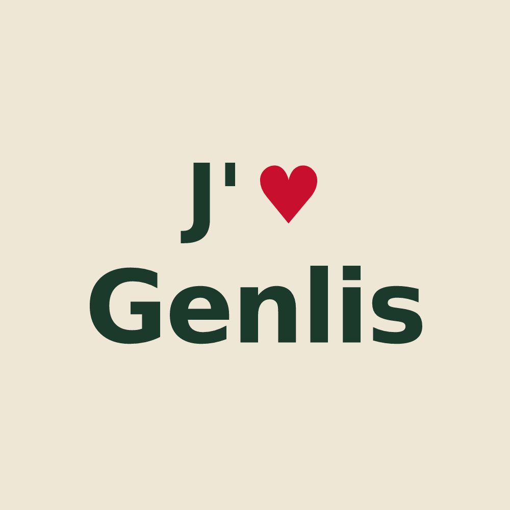 Tote bag personnalisé Genlis — design J'aime Genlis
