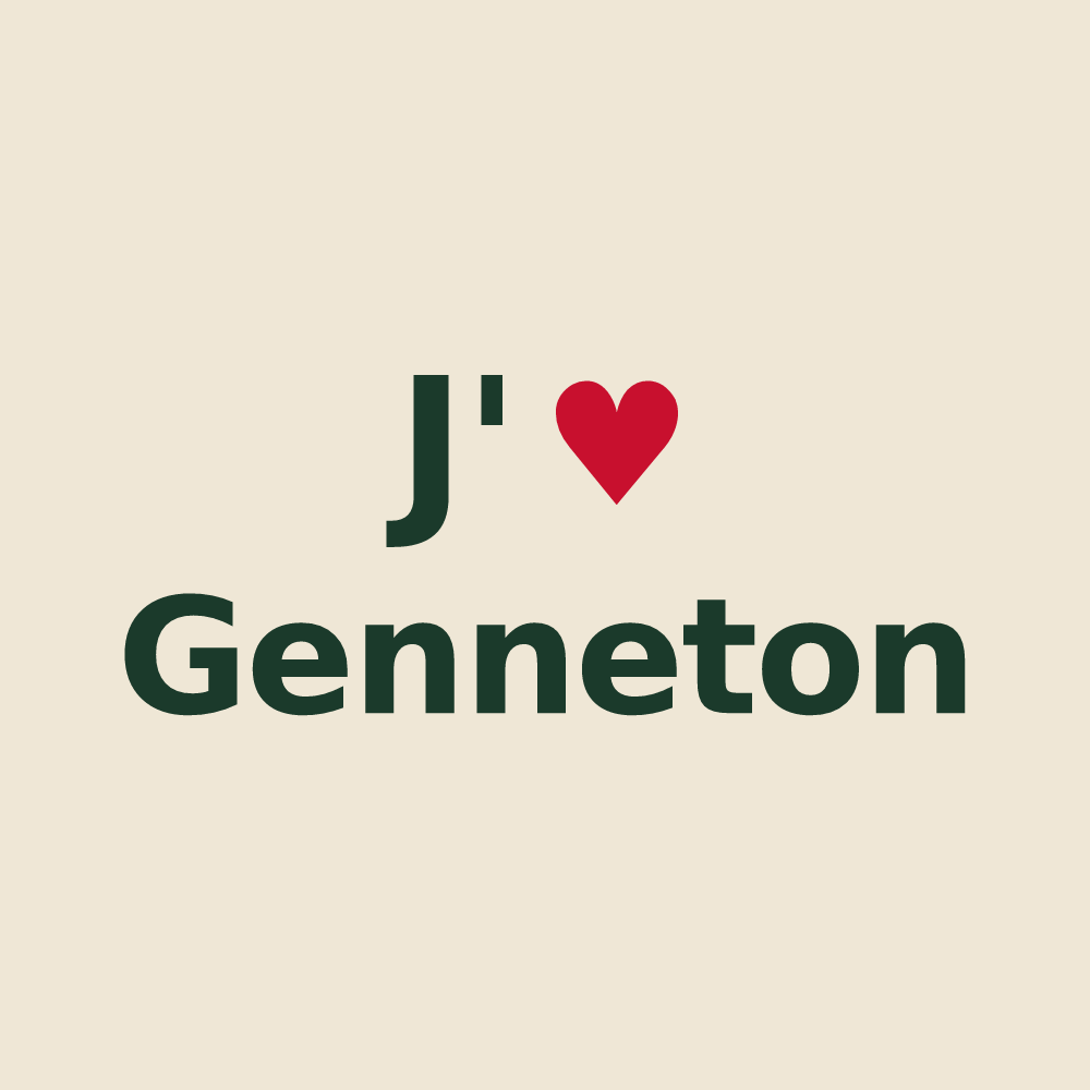 Tote bag personnalisé Genneton — design J'aime Genneton
