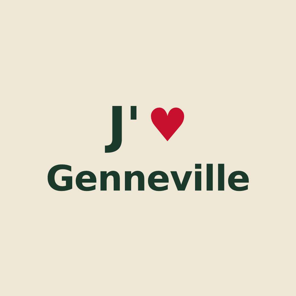 Tote bag personnalisé Genneville — design J'aime Genneville