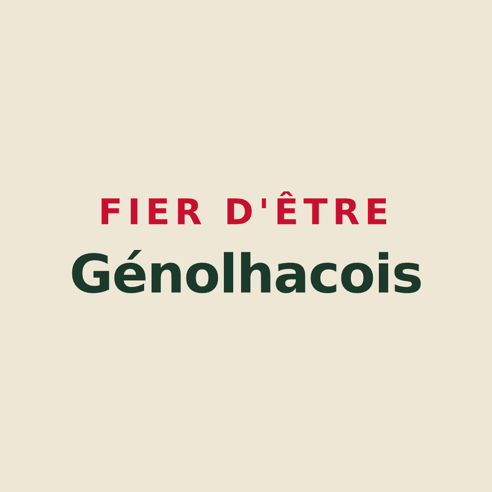 Tote bag « Fier d'être Génolhacois » — design pour Génolhac