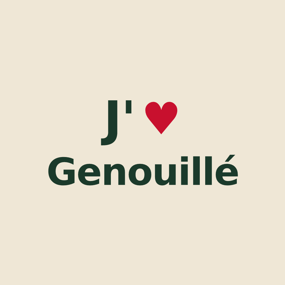 Tote bag personnalisé Genouillé — design J'aime Genouillé