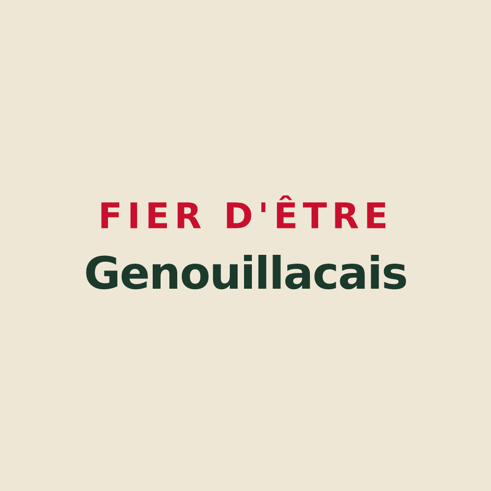 Tote bag « Fier d'être Genouillacais » — design pour Genouillé