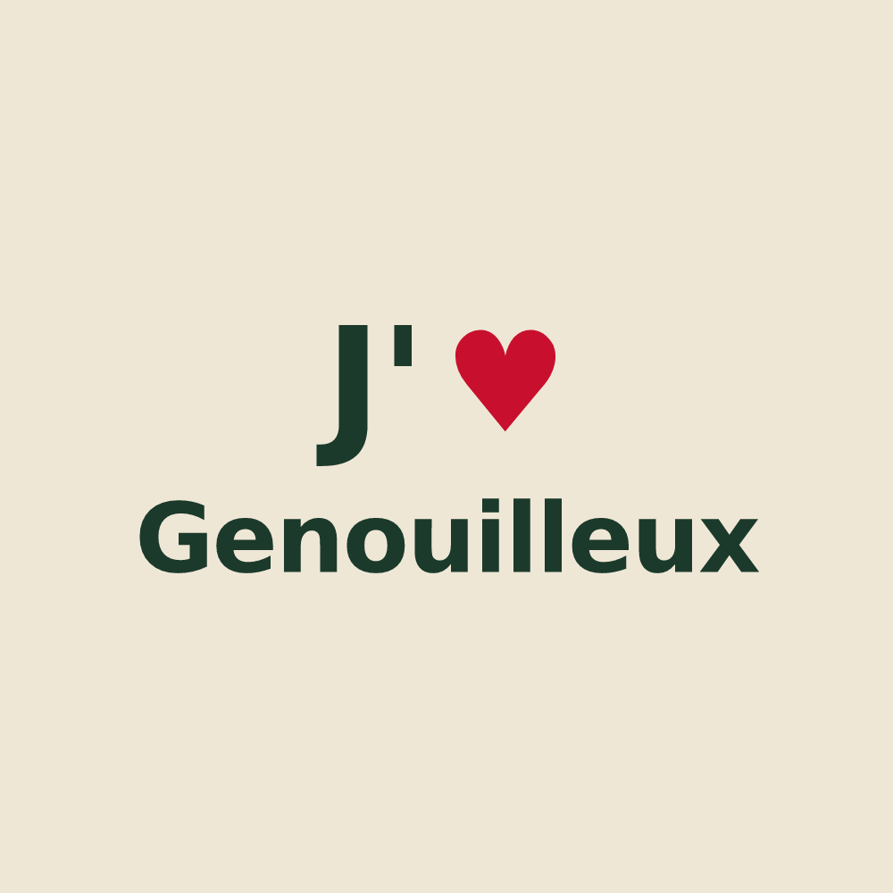 Tote bag personnalisé Genouilleux — design J'aime Genouilleux