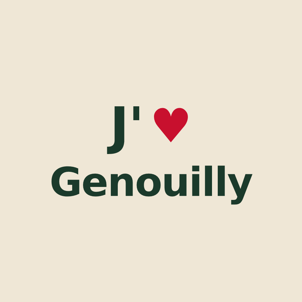 Tote bag personnalisé Genouilly — design J'aime Genouilly