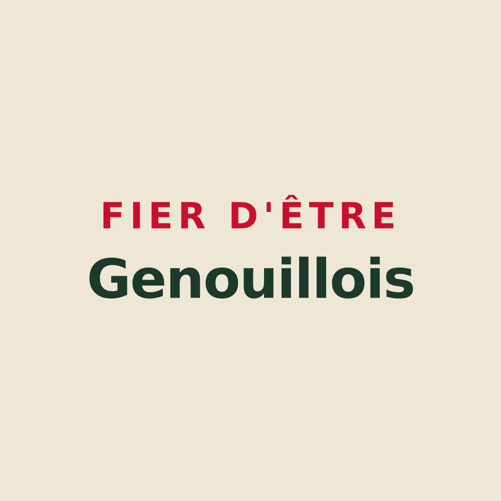 Tote bag « Fier d'être Genouillois » — design pour Genouilly