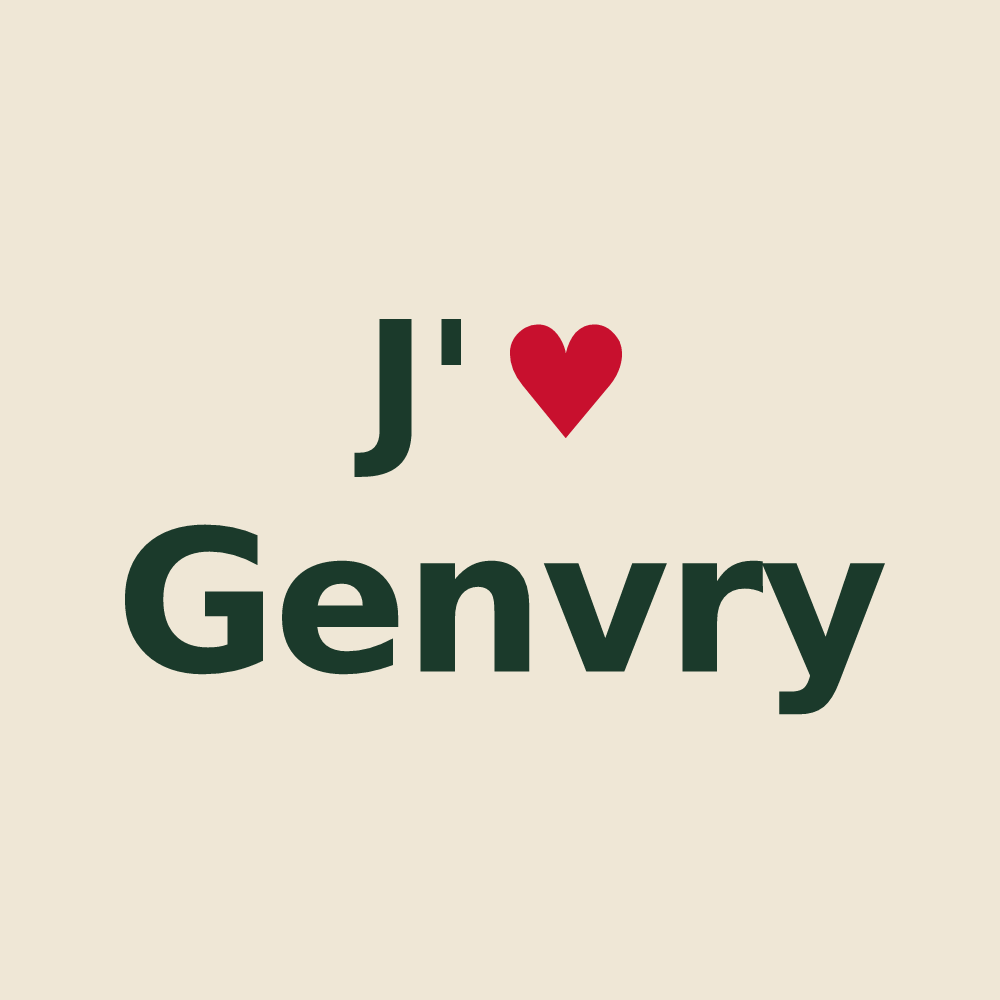 Tote bag personnalisé Genvry — design J'aime Genvry