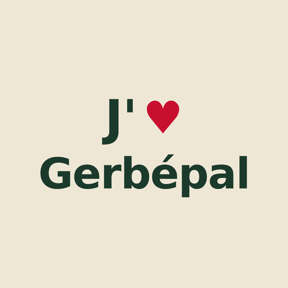 Tote bag personnalisé Gerbépal — design J'aime Gerbépal