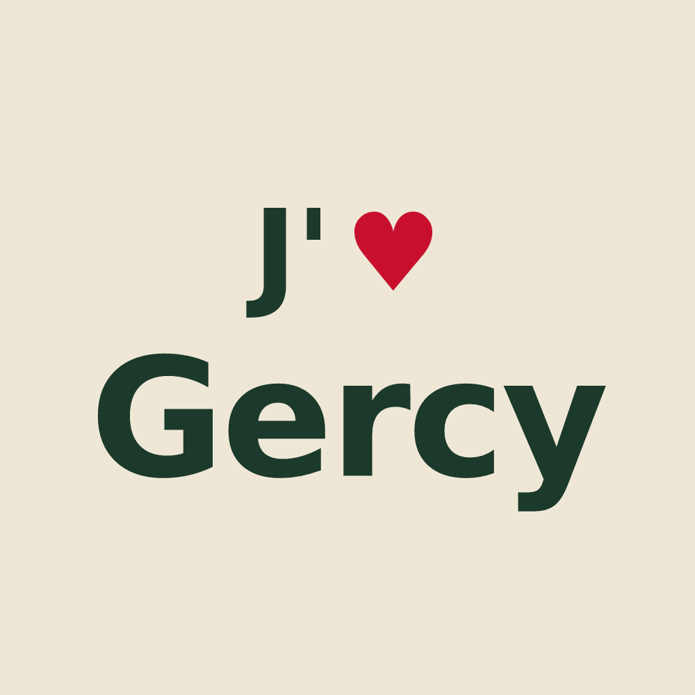 Tote bag personnalisé Gercy — design J'aime Gercy