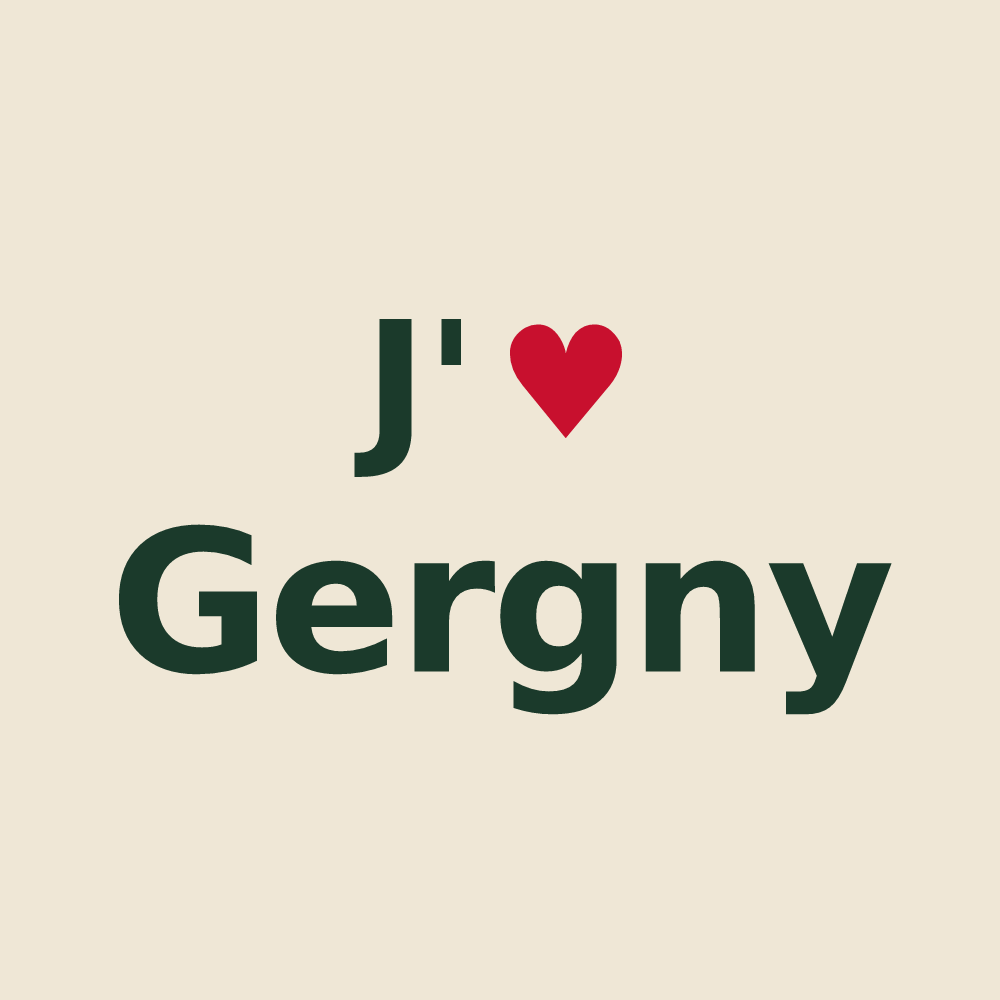 Tote bag personnalisé Gergny — design J'aime Gergny