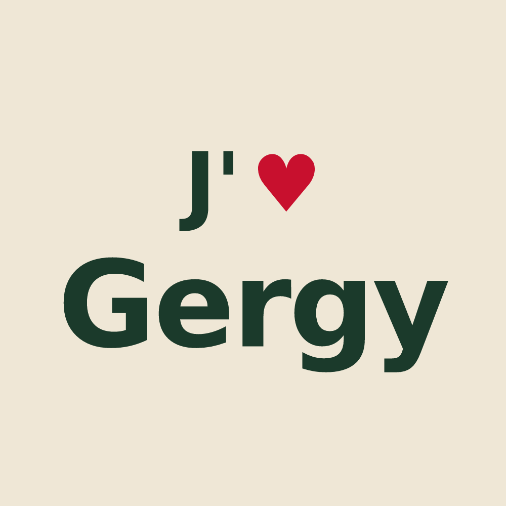 Tote bag personnalisé Gergy — design J'aime Gergy