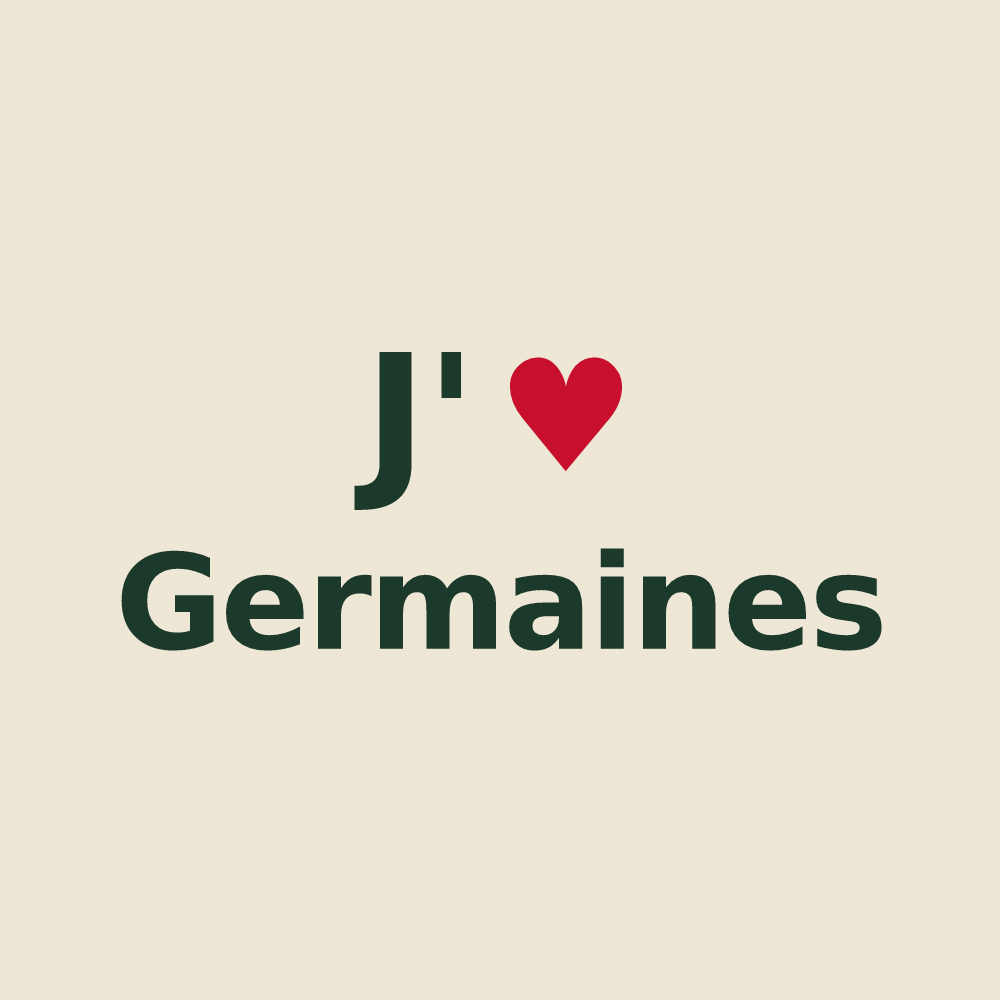 Tote bag personnalisé Germaines — design J'aime Germaines