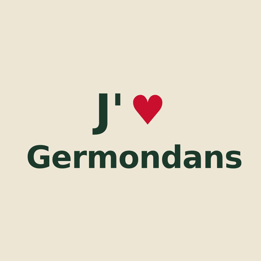 Tote bag personnalisé Germondans — design J'aime Germondans