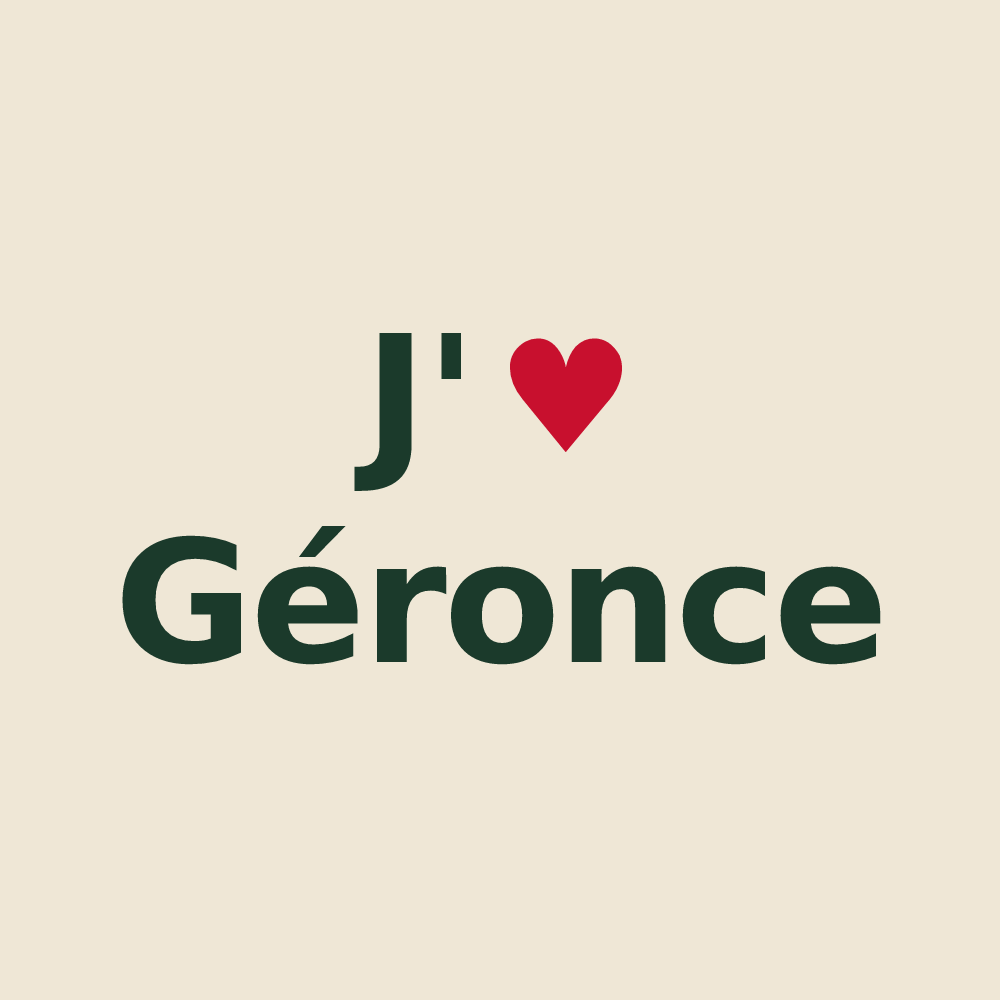 Tote bag personnalisé Géronce — design J'aime Géronce