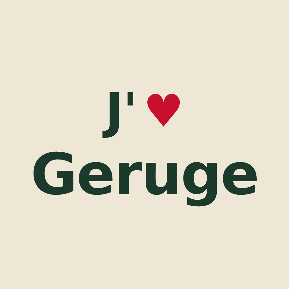 Tote bag personnalisé Geruge — design J'aime Geruge