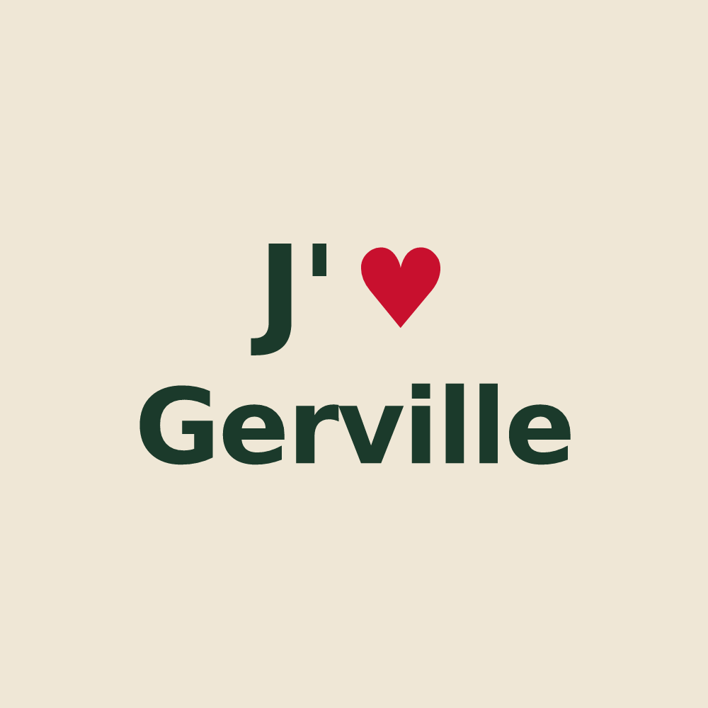 Tote bag personnalisé Gerville — design J'aime Gerville
