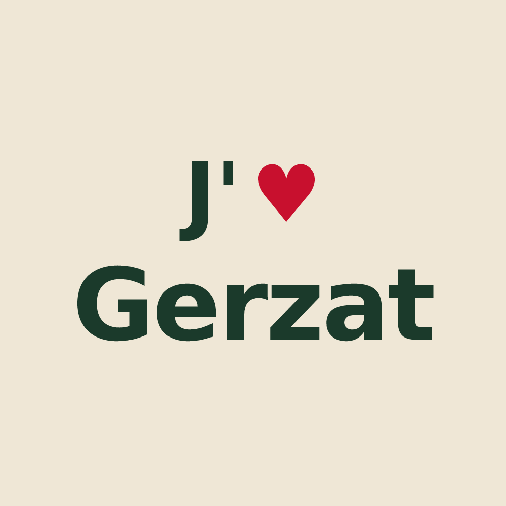 Tote bag personnalisé Gerzat — design J'aime Gerzat
