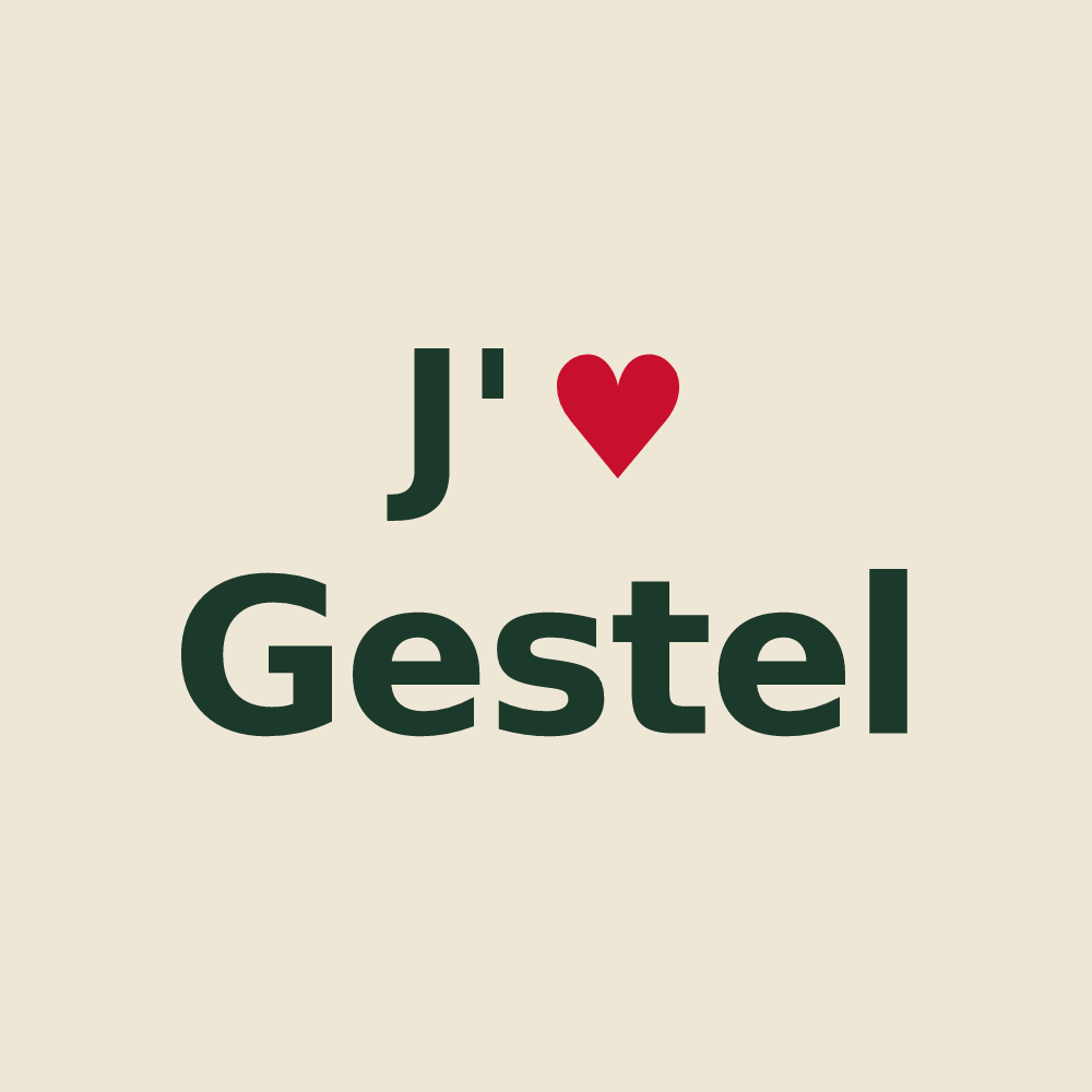 Tote bag personnalisé Gestel — design J'aime Gestel