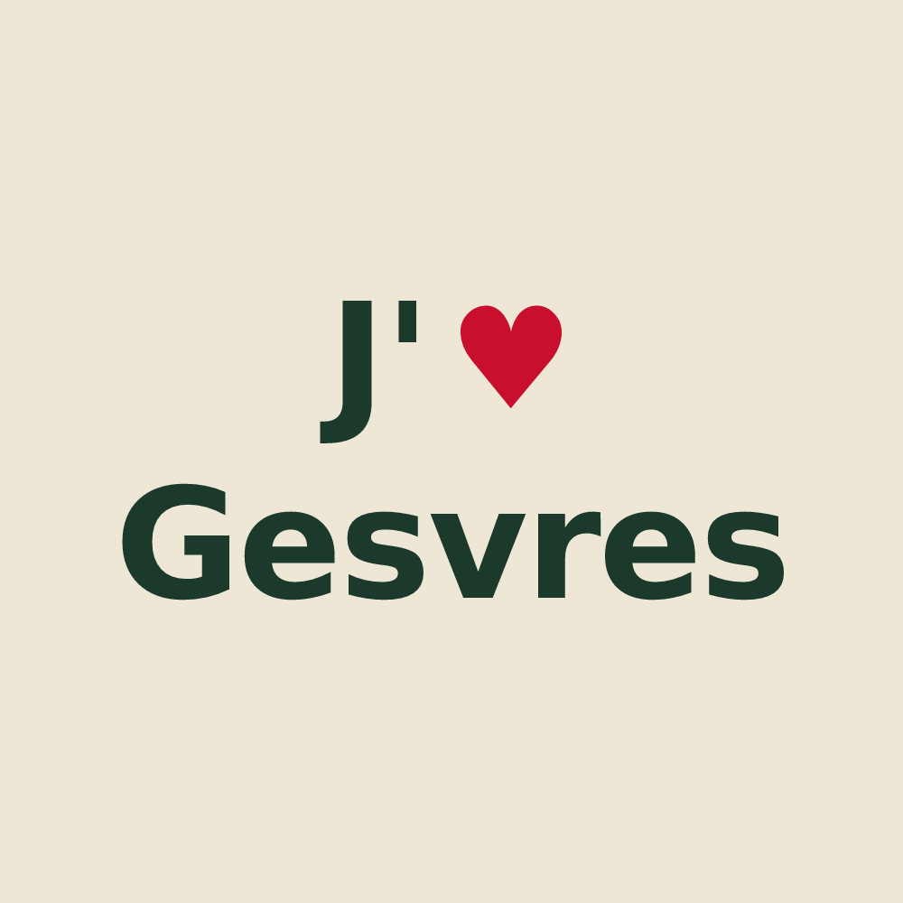 Tote bag personnalisé Gesvres — design J'aime Gesvres