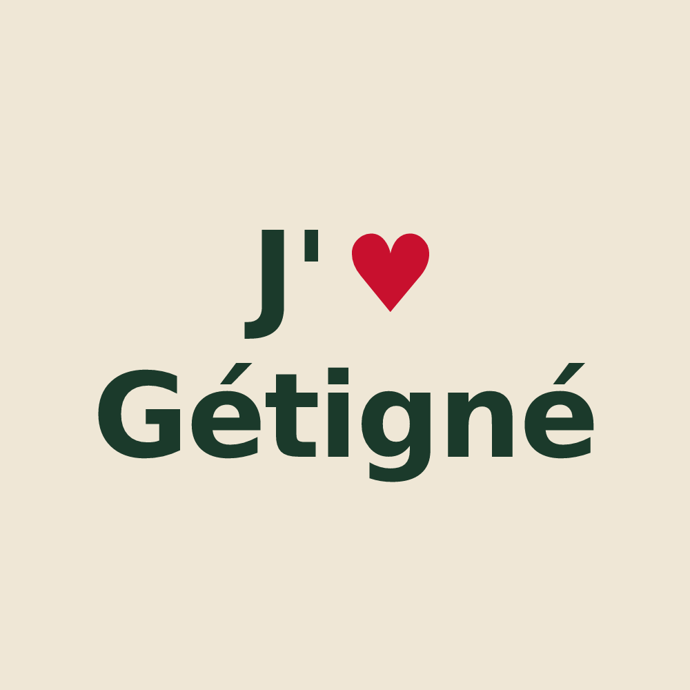 Tote bag personnalisé Gétigné — design J'aime Gétigné