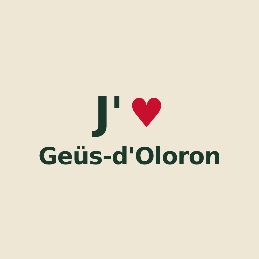 Tote bag personnalisé Geüs-d'Oloron — design J'aime Geüs-d'Oloron