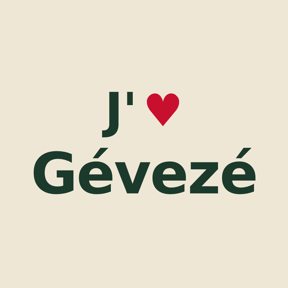 Tote bag personnalisé Gévezé — design J'aime Gévezé