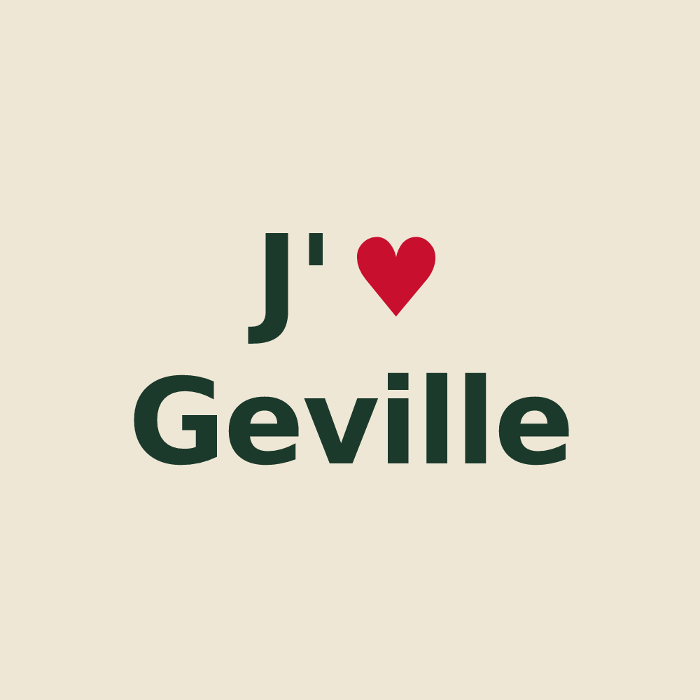 Tote bag personnalisé Geville — design J'aime Geville