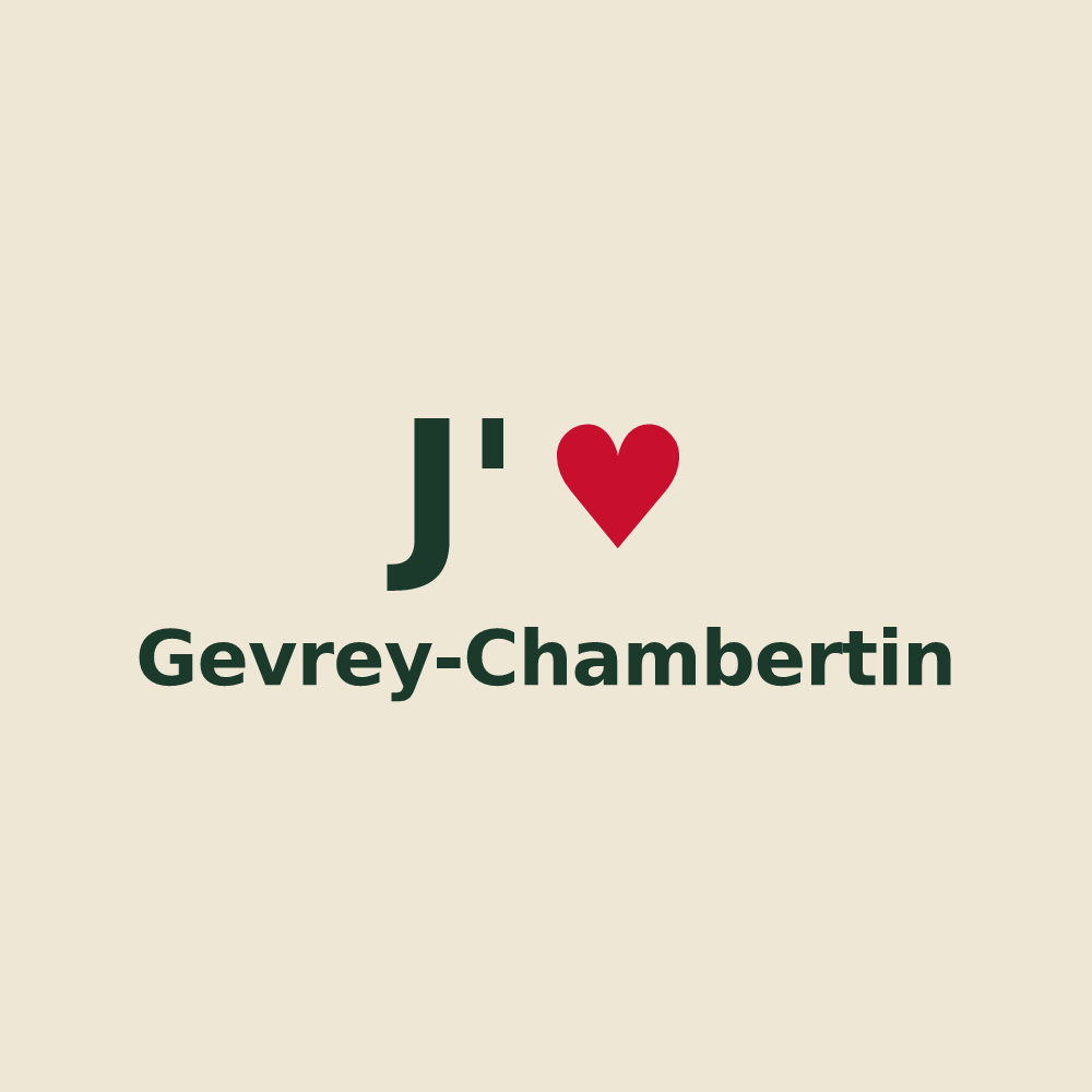 Tote bag personnalisé Gevrey-Chambertin — design J'aime Gevrey-Chambertin