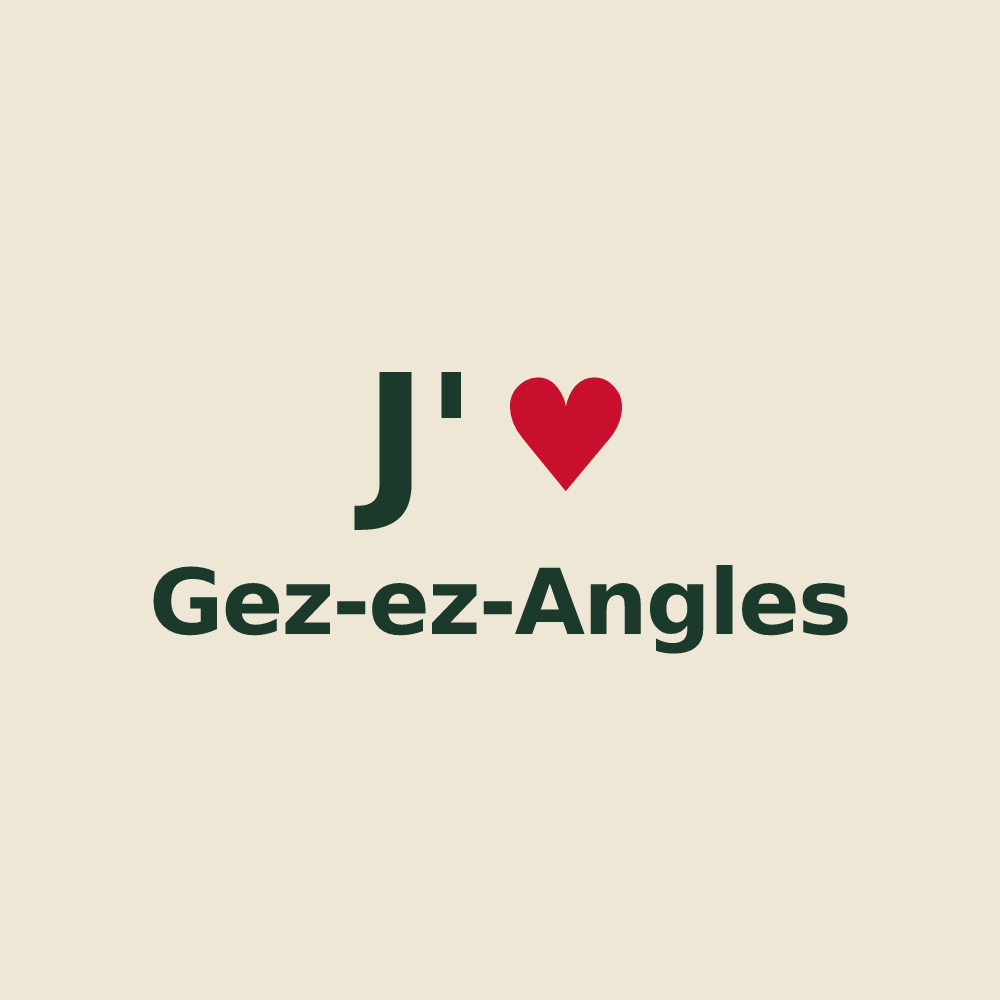 Tote bag personnalisé Gez-ez-Angles — design J'aime Gez-ez-Angles