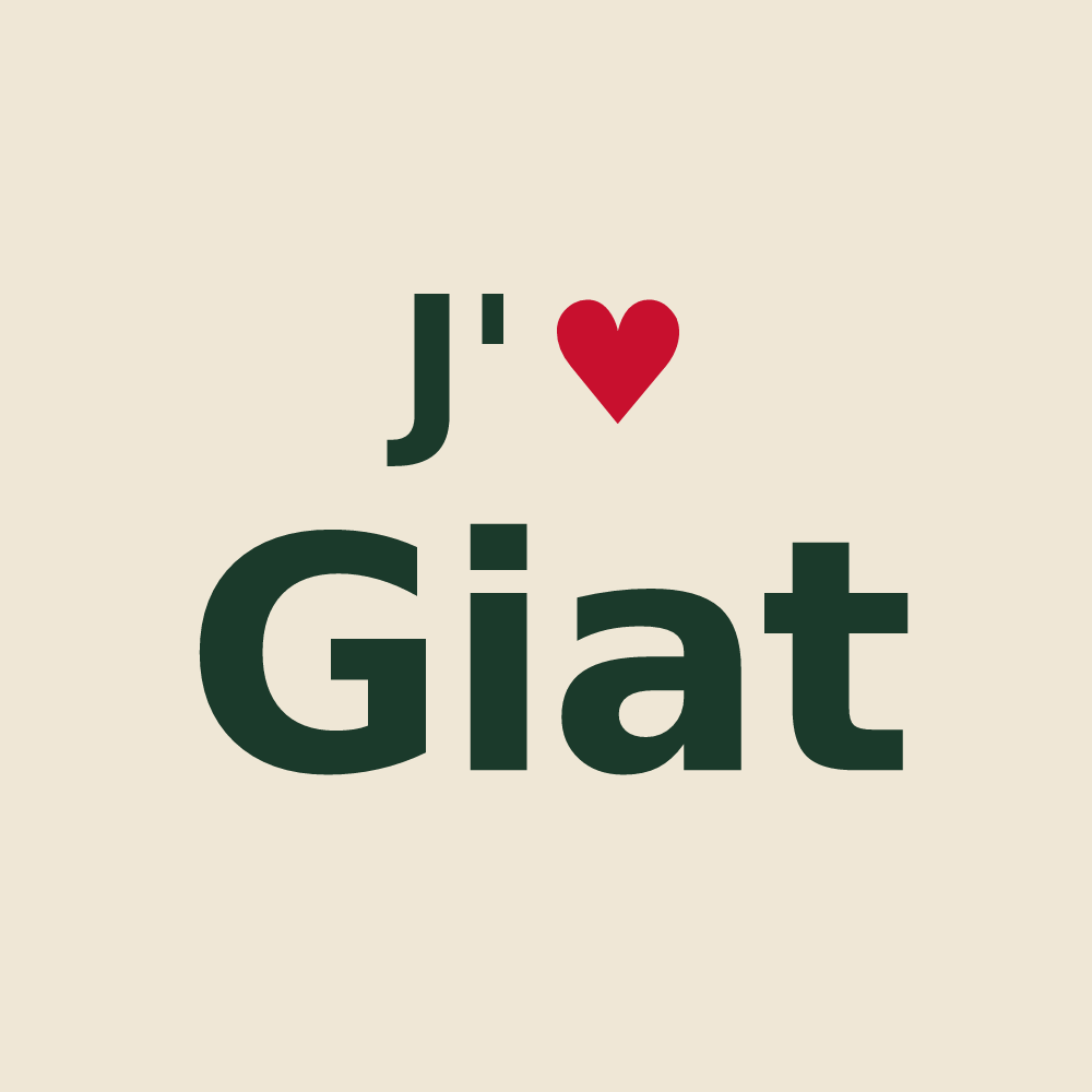 Tote bag personnalisé Giat — design J'aime Giat